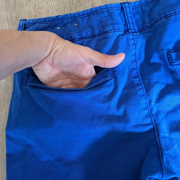 American Eagle Outfitters Blue Midi Shorts Size 2 - Picture 4 of 6